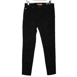 Women's Dear John Joyrich Comfort Skinny Black Denim Floral Skinny Jeans Size 28